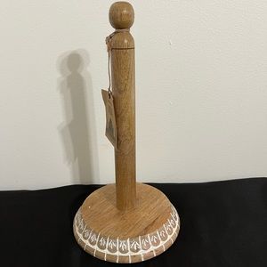 Wooden Paper Towel holder.